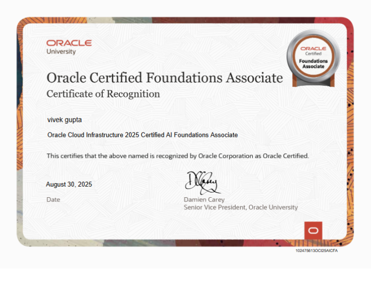 Oracle Certificate thumbnail